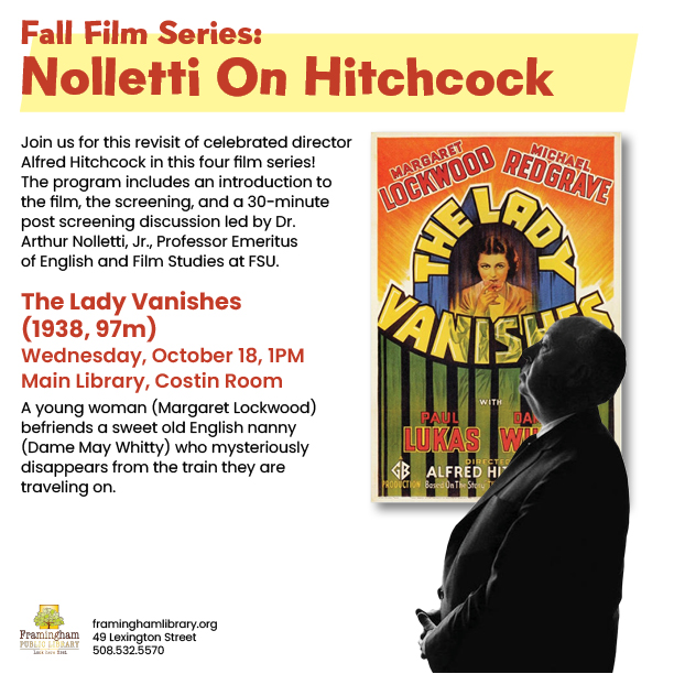Fall Film Series: Nolletti On Hitchcock - The Lady Vanishes thumbnail Photo