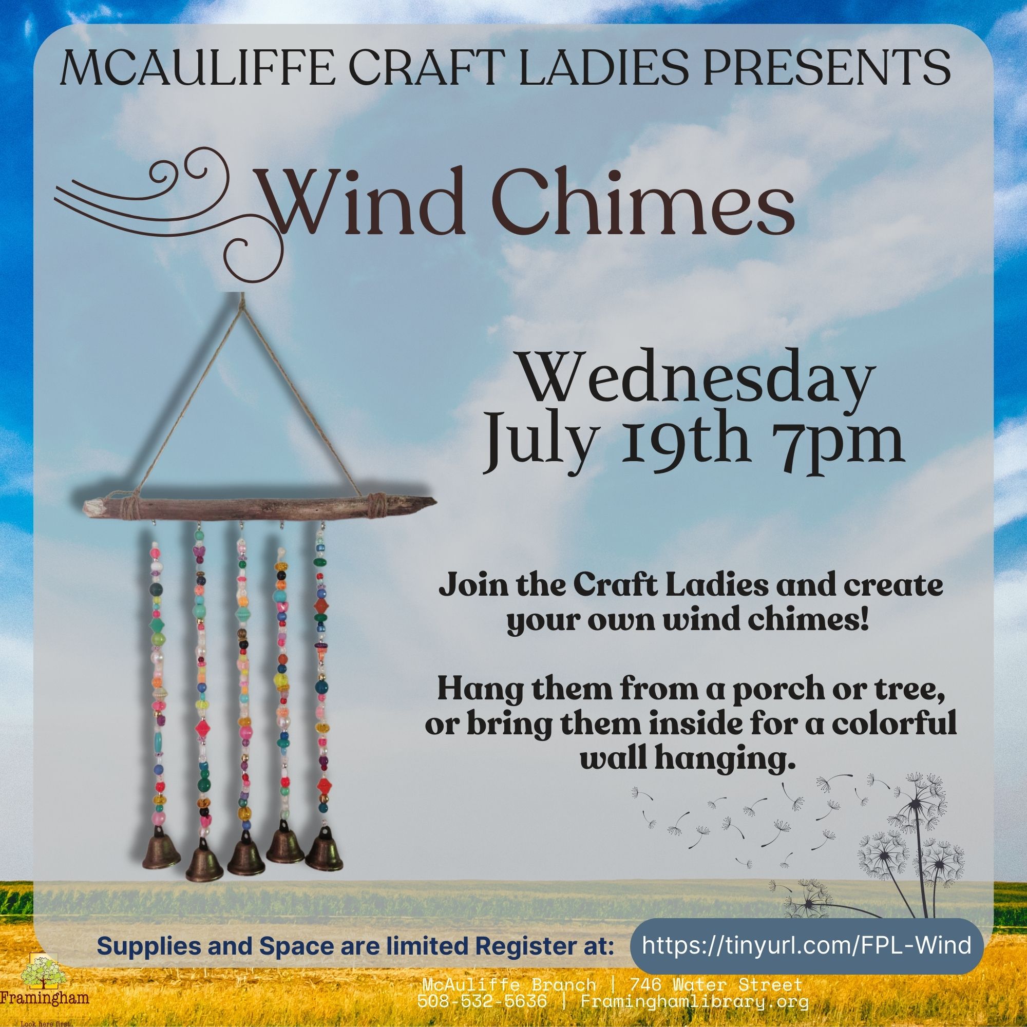 McAuliffe Craft Ladies: Wind Chimes thumbnail Photo