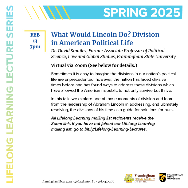 Lifelong Learning Lecture: What Would Lincoln Do? Division in American Political Life thumbnail Photo