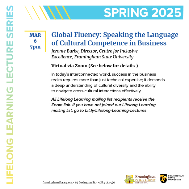 Lifelong Learning Lecture: Global Fluency: Speaking the Language of Cultural Competence in Business thumbnail Photo