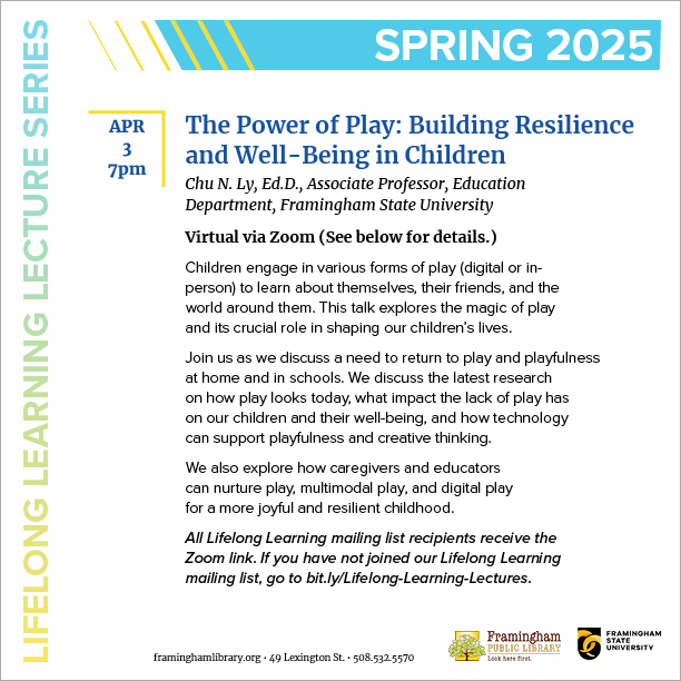 Lifelong Learning Lecture: The Power of Play: Building Resilience and Well-Being in Children thumbnail Photo