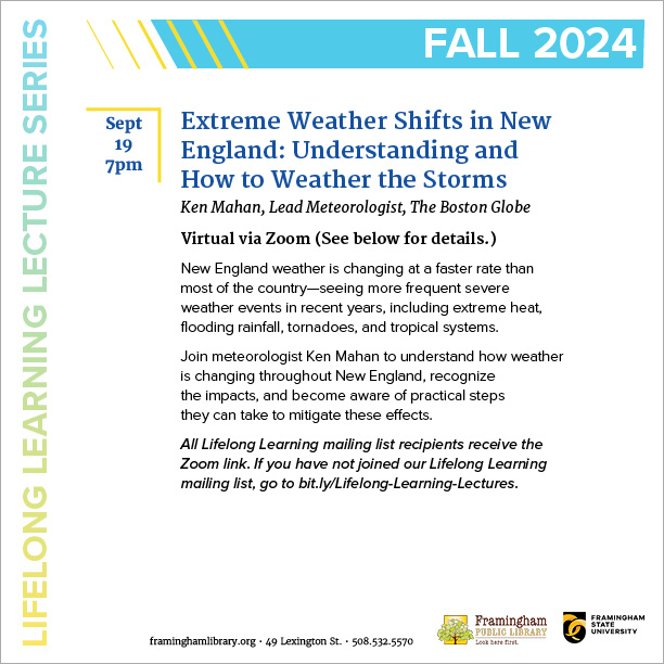 Lifelong Learning Lectures: Extreme Weather Shifts in New England thumbnail Photo