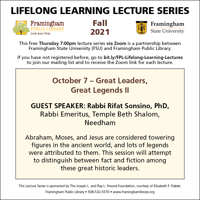 Lifelong Learning Lecture Series: Great Leaders, Great Legends II thumbnail Photo
