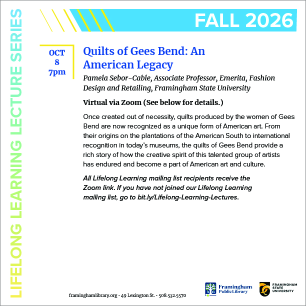 Lifelong Learning Lecture: Quilts of Gees Bend: An American Legacy thumbnail Photo