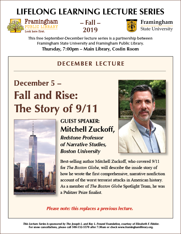 Lifelong Learning Lecture: Fall & Rise: The Story of 9/11 thumbnail Photo