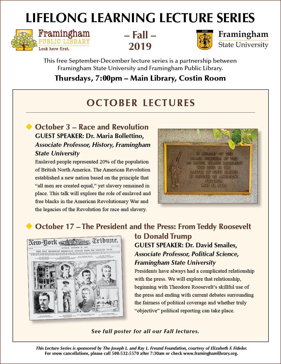 Lifelong Learning Lecture: The President and the Press: From Teddy Roosevelt to Donald Trump thumbnail Photo