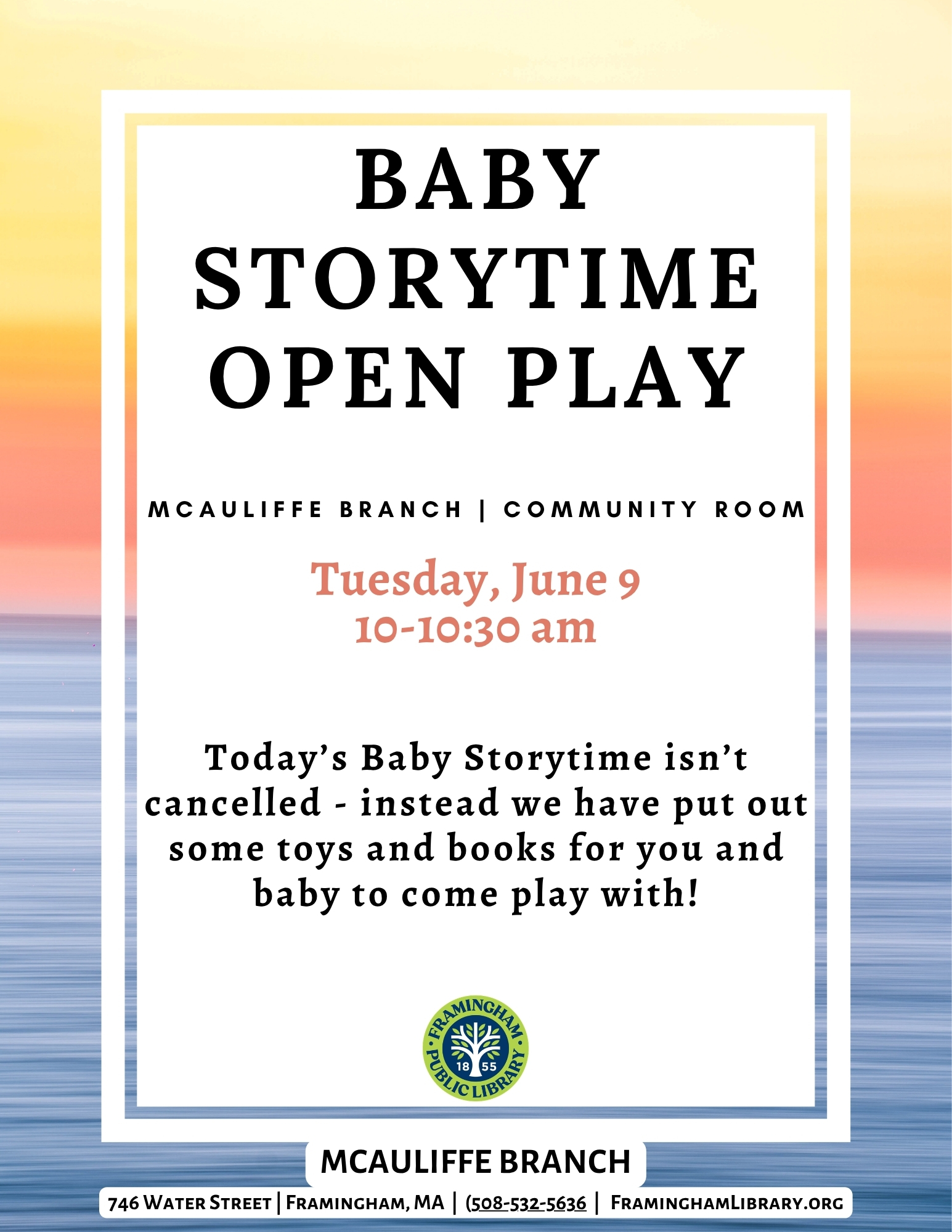 Baby Open Play at the McAuliffe Branch thumbnail Photo