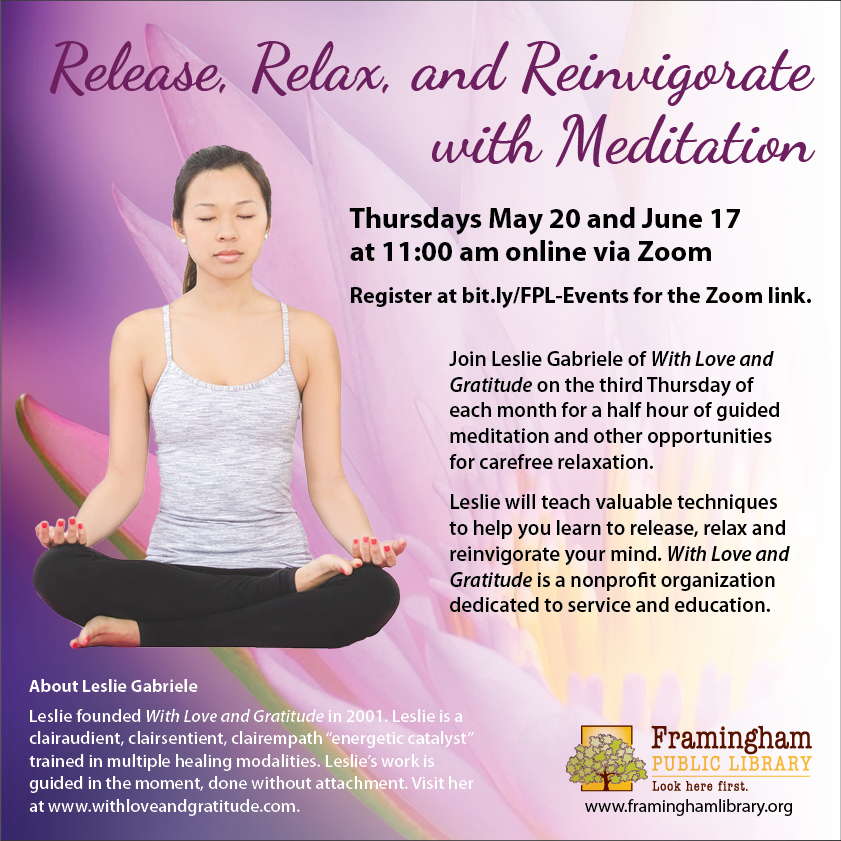 Release, Relax, and Reinvigorate with Meditation thumbnail Photo