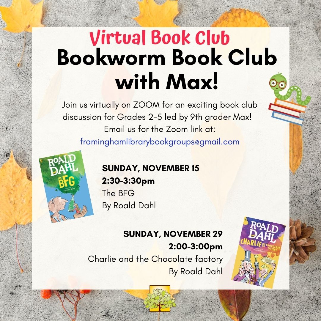 Virtual Bookworm Book Club with Max! thumbnail Photo