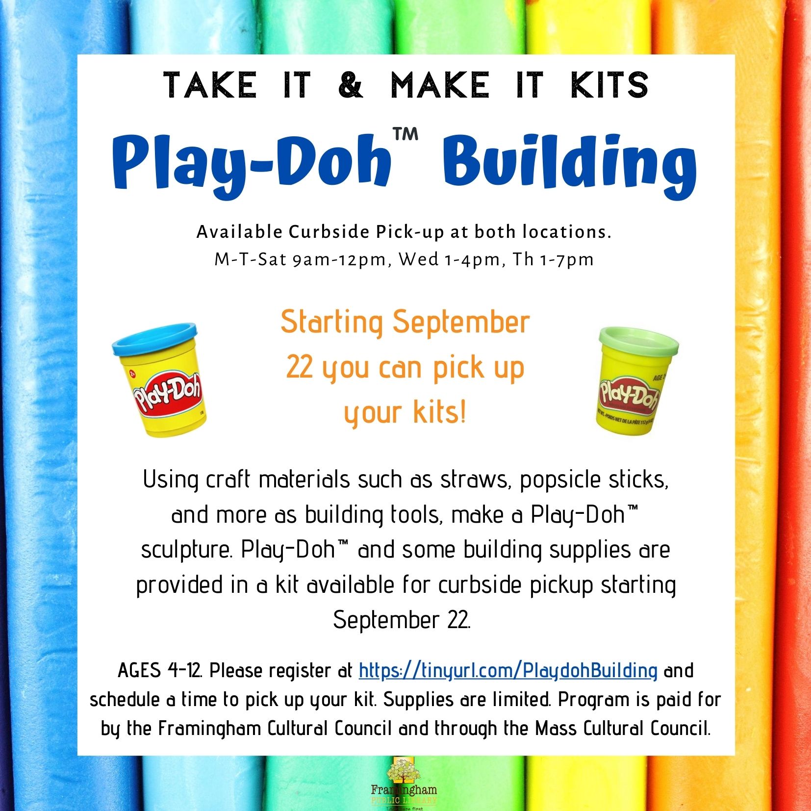 ALL KITS RESERVED: Take and Make Kit: Play-Doh™ Building thumbnail Photo