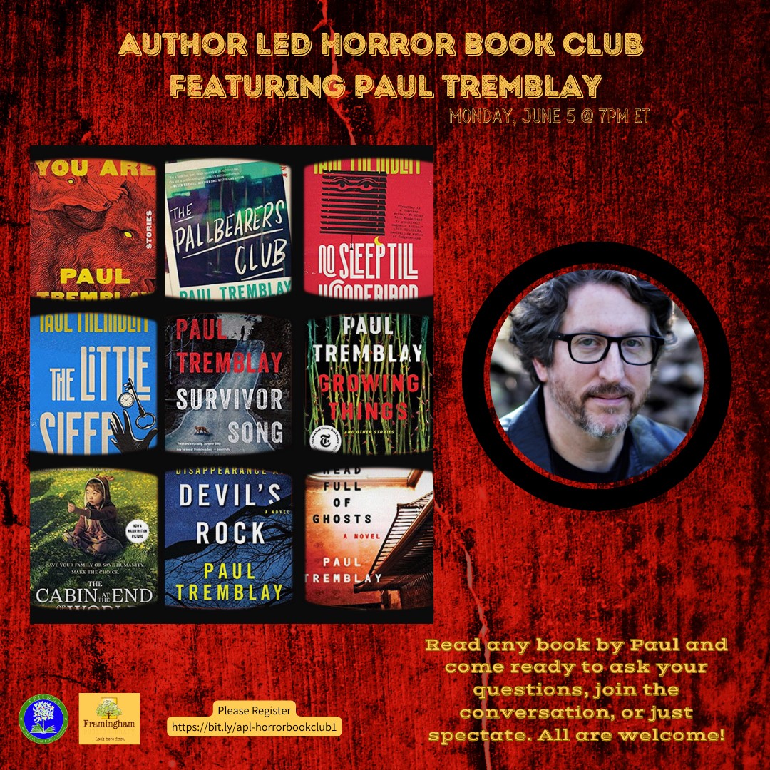 Virtual: Author Led Horror Book Club Featuring Paul Tremblay! thumbnail Photo