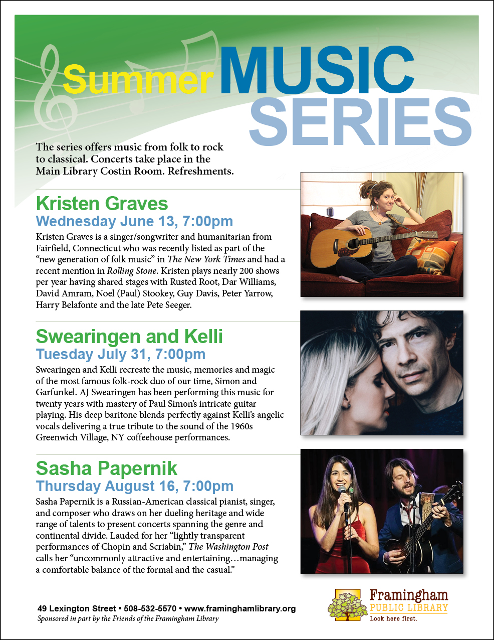 Summer Music Series: Sasha Papernik thumbnail Photo