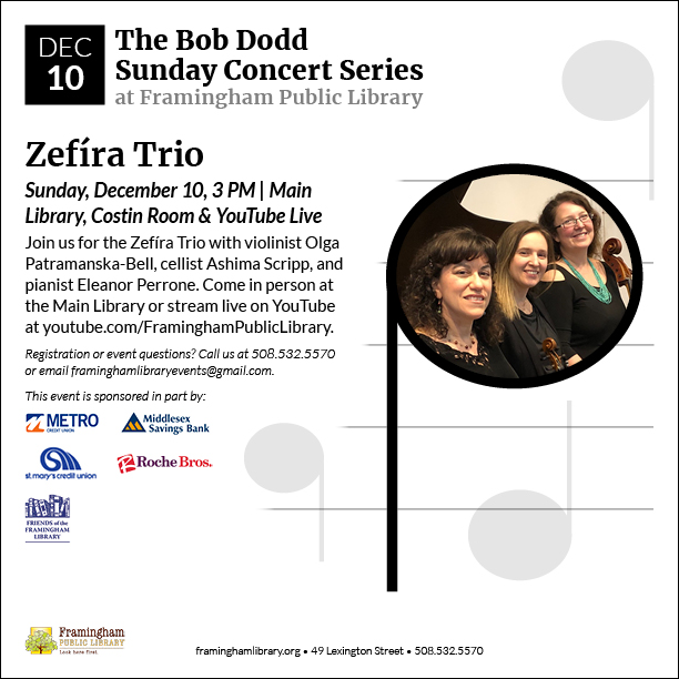 Bob Dodd Sunday Concert Series: Zefíra Trio thumbnail Photo
