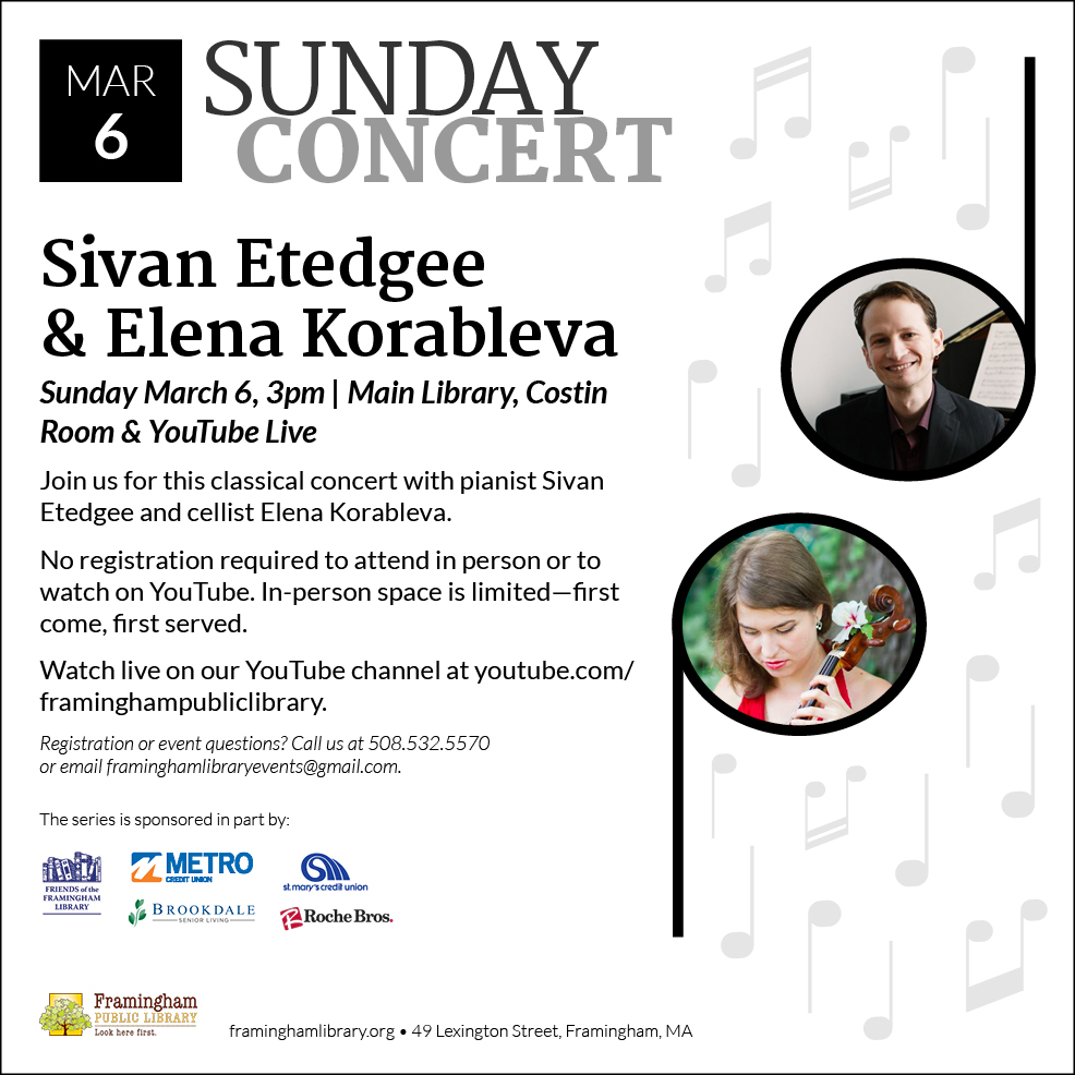 Sunday Classical Concert: Sivan Etedgee & Elena Korableva thumbnail Photo