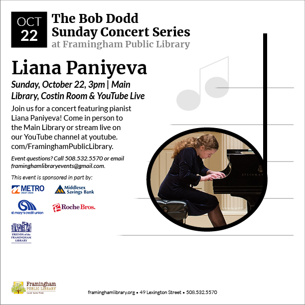 Bob Dodd Sunday Concert Series: Liana Paniyeva thumbnail Photo
