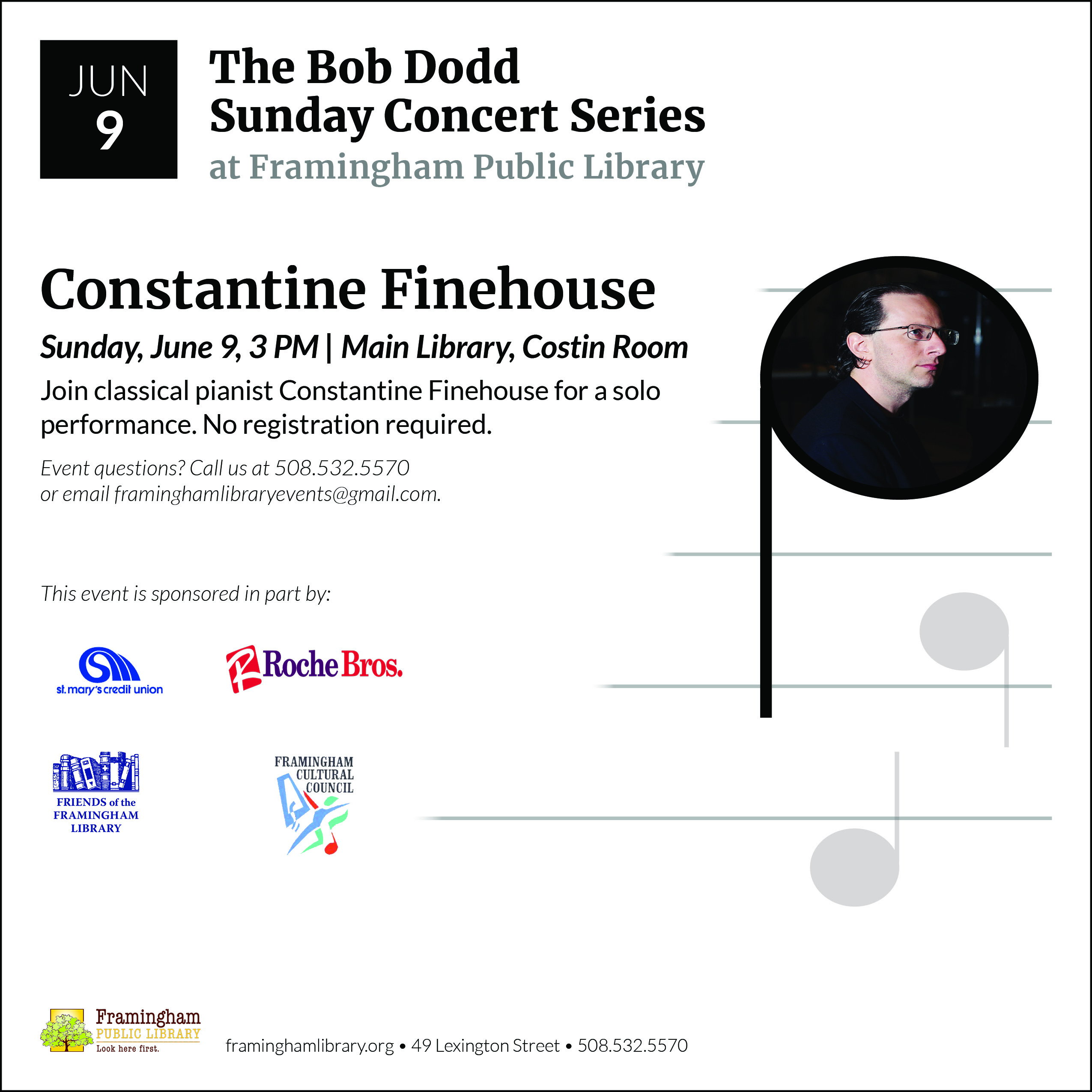 Bob Dodd Sunday Concert Series: Constantine Finehouse thumbnail Photo