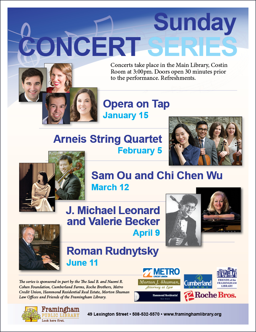 Sunday Concert Series: Arneis String Quartet thumbnail Photo