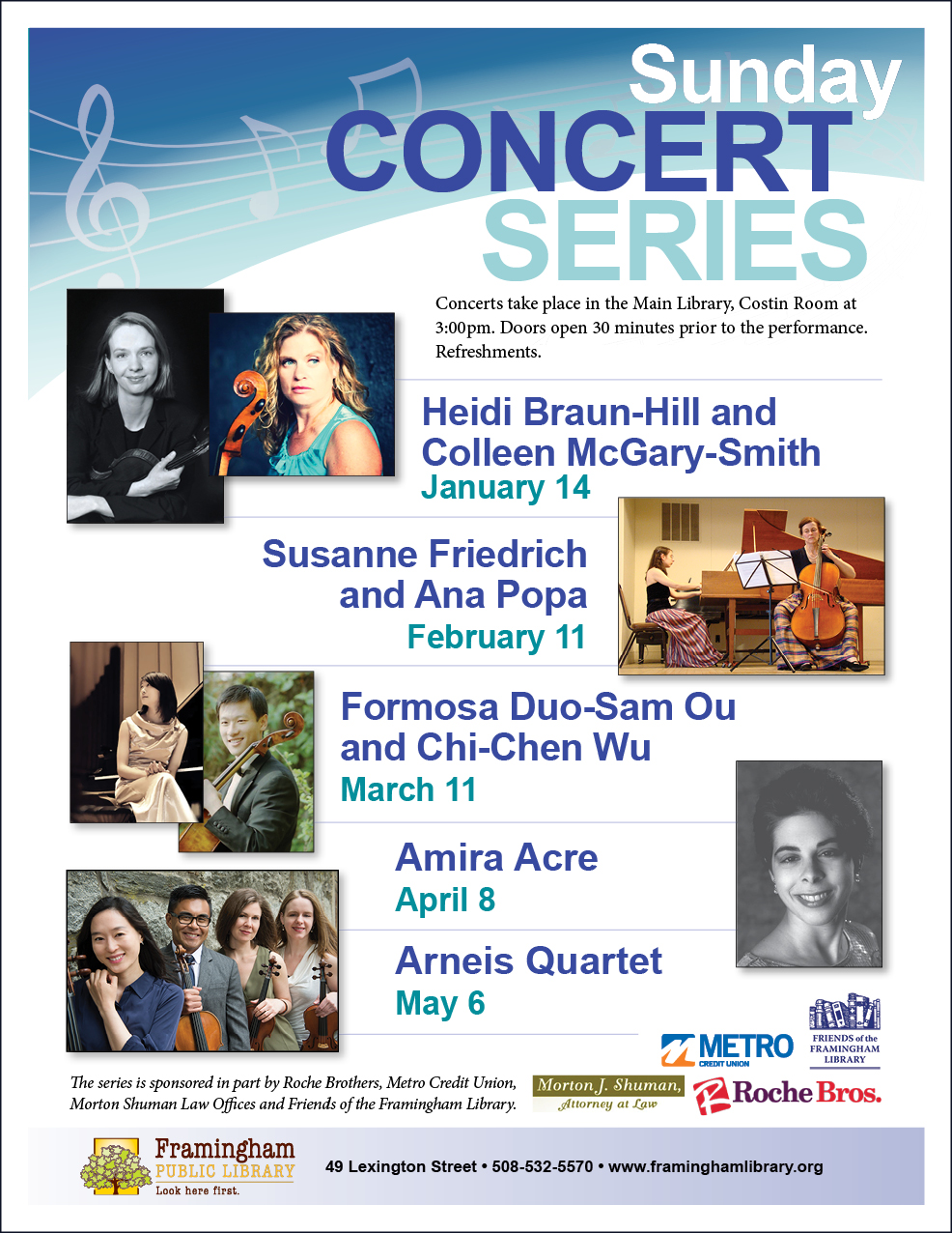 Sunday Concert Series: Arneis Quartet thumbnail Photo