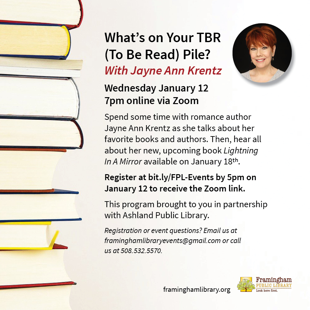 What’s on Your TBR (To Be Read) Pile? with Author Jayne Ann Krentz thumbnail Photo