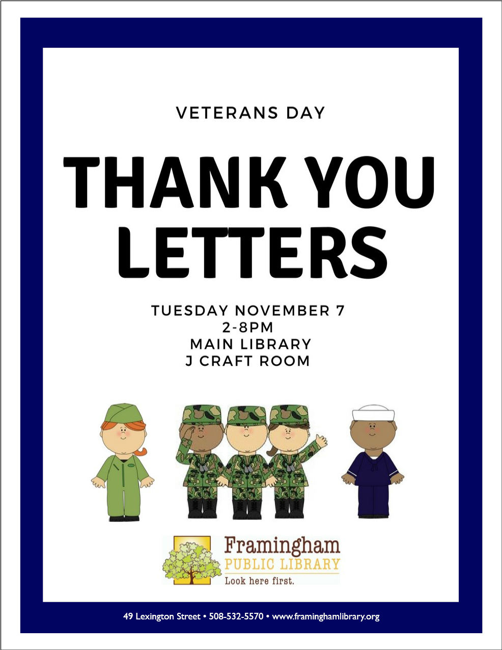 Veterans Day Letters Open Craft thumbnail Photo