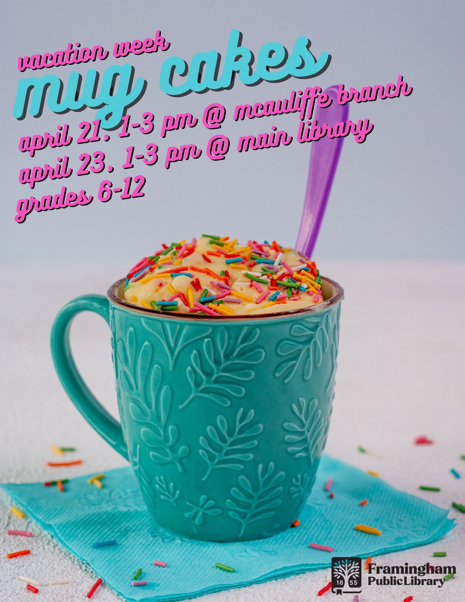 Vacation Week Mug Cakes @ McAuliffe Branch thumbnail Photo