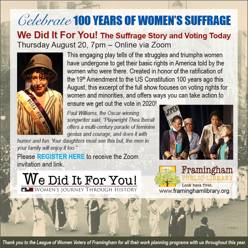 We Did it for You! The Suffrage Story and Voting Today thumbnail Photo
