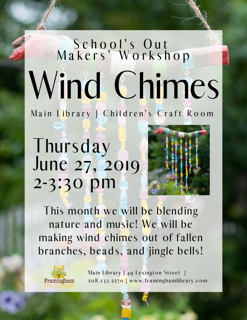 School’s Out Makers’ Workshop: Wind Chimes thumbnail Photo