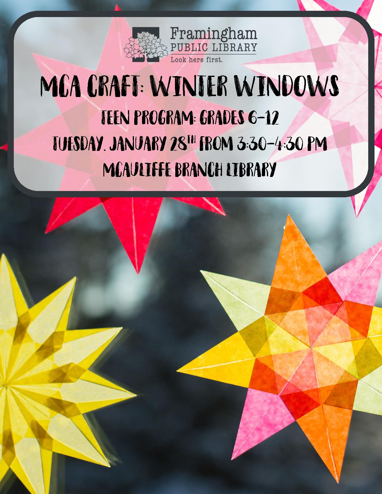 McAuliffe Craft: Winter Windows thumbnail Photo
