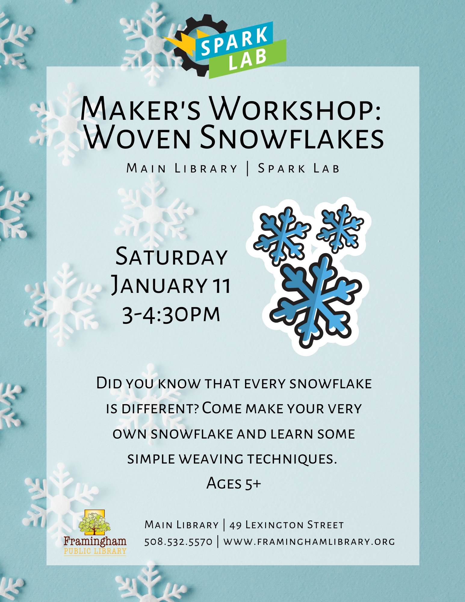 Maker’s Workshop: Woven Snowflakes thumbnail Photo