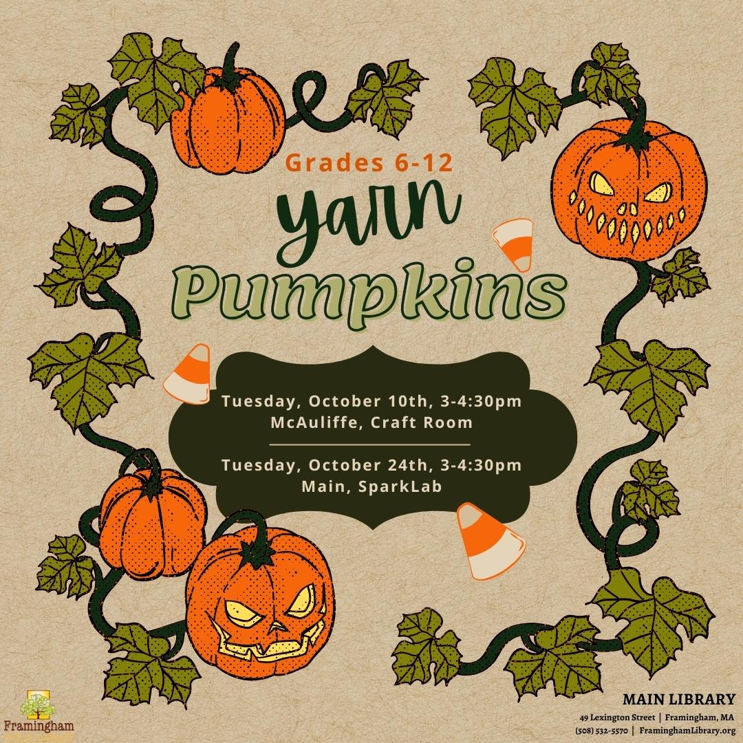 Yarn Pumpkins (McAuliffe Branch) thumbnail Photo