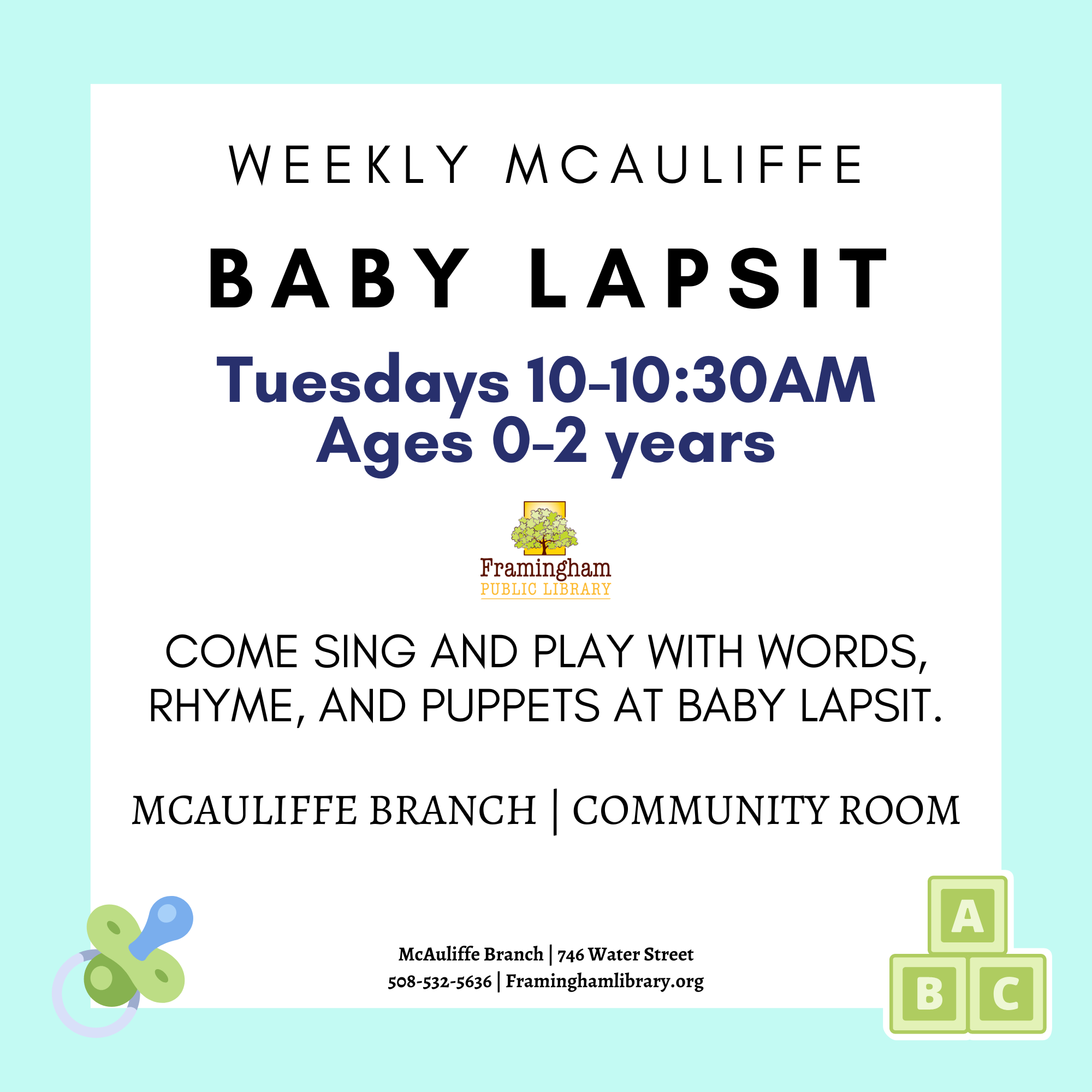 Weekly McAuliffe Baby Lapsit thumbnail Photo