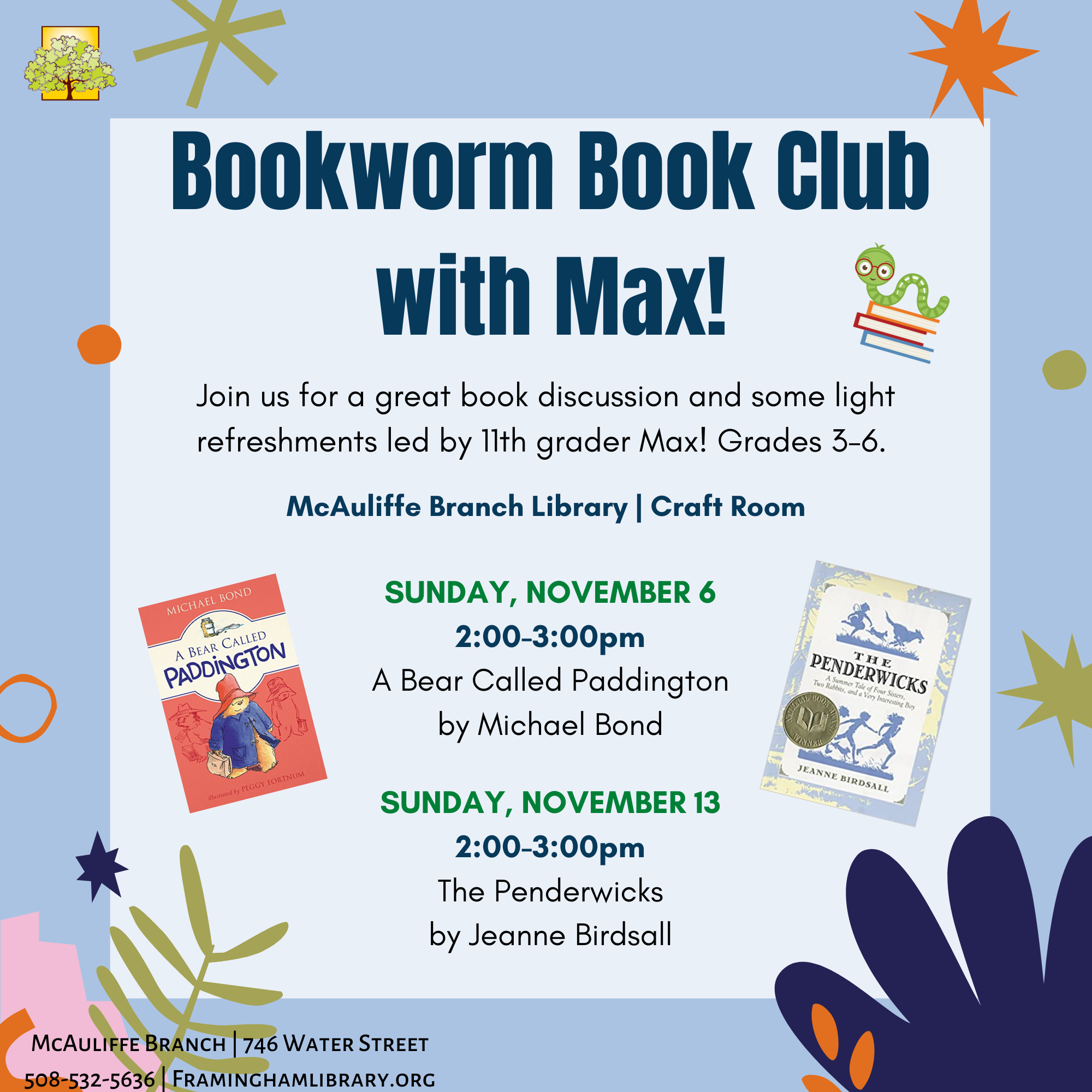Bookworm Book Club with Max! thumbnail Photo