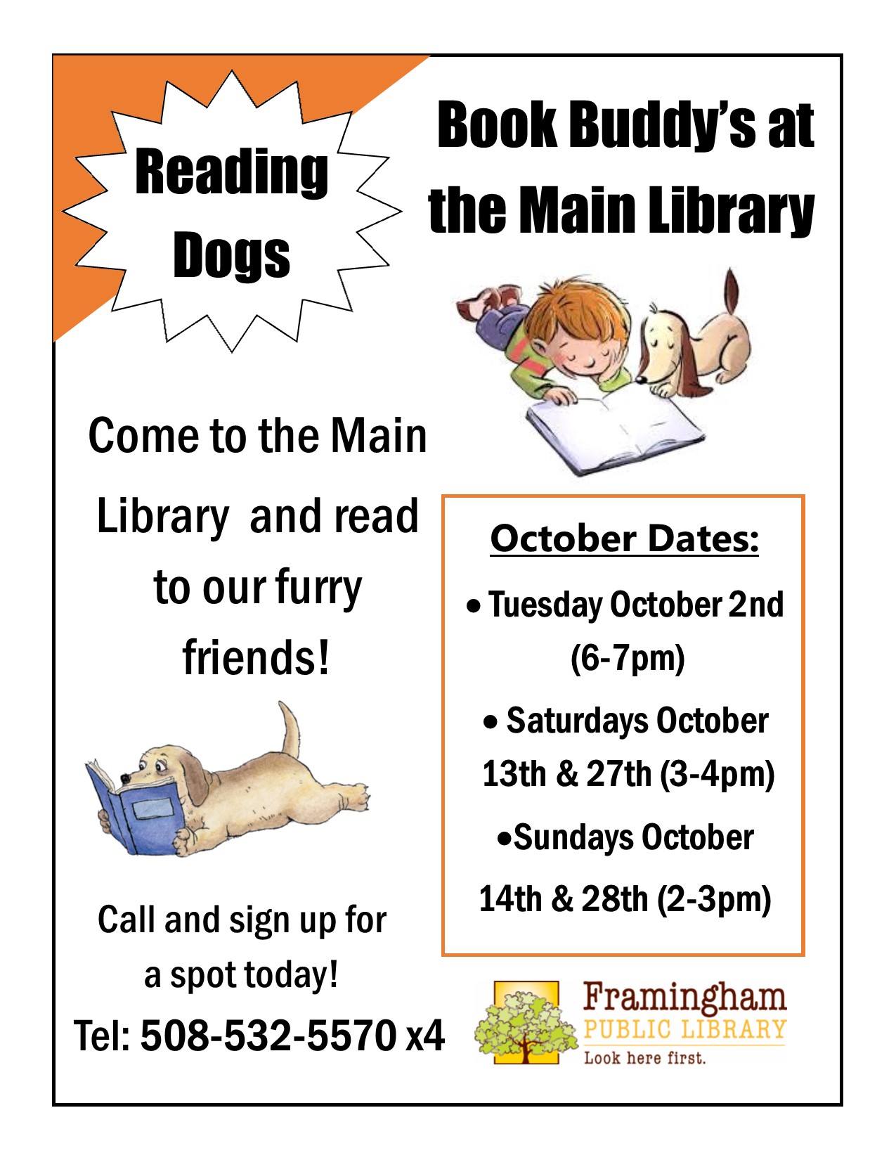 Book Buddy Read to Dogs: October Dates! thumbnail Photo