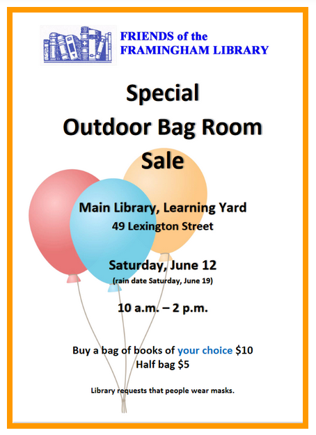 Friends of the Library: Special Outdoor Bag Room Sale thumbnail Photo