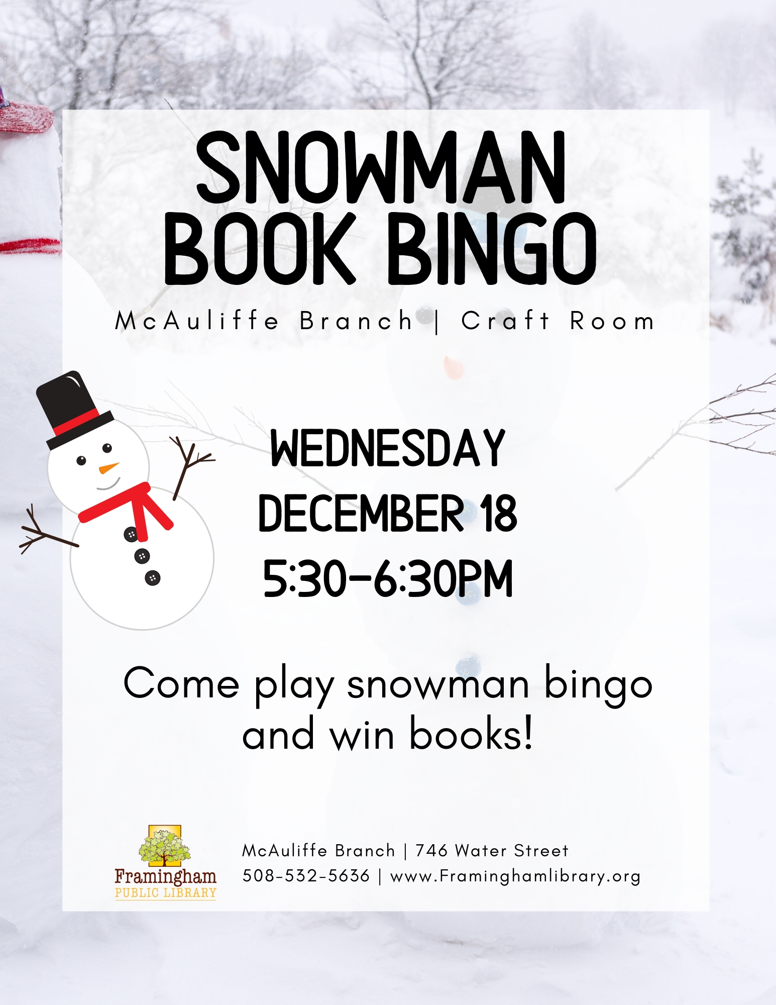 Snowman Book Bingo thumbnail Photo