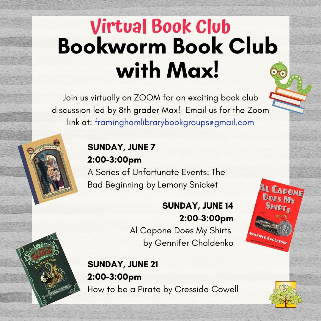 Virtual Bookworm Book Club with Max! thumbnail Photo