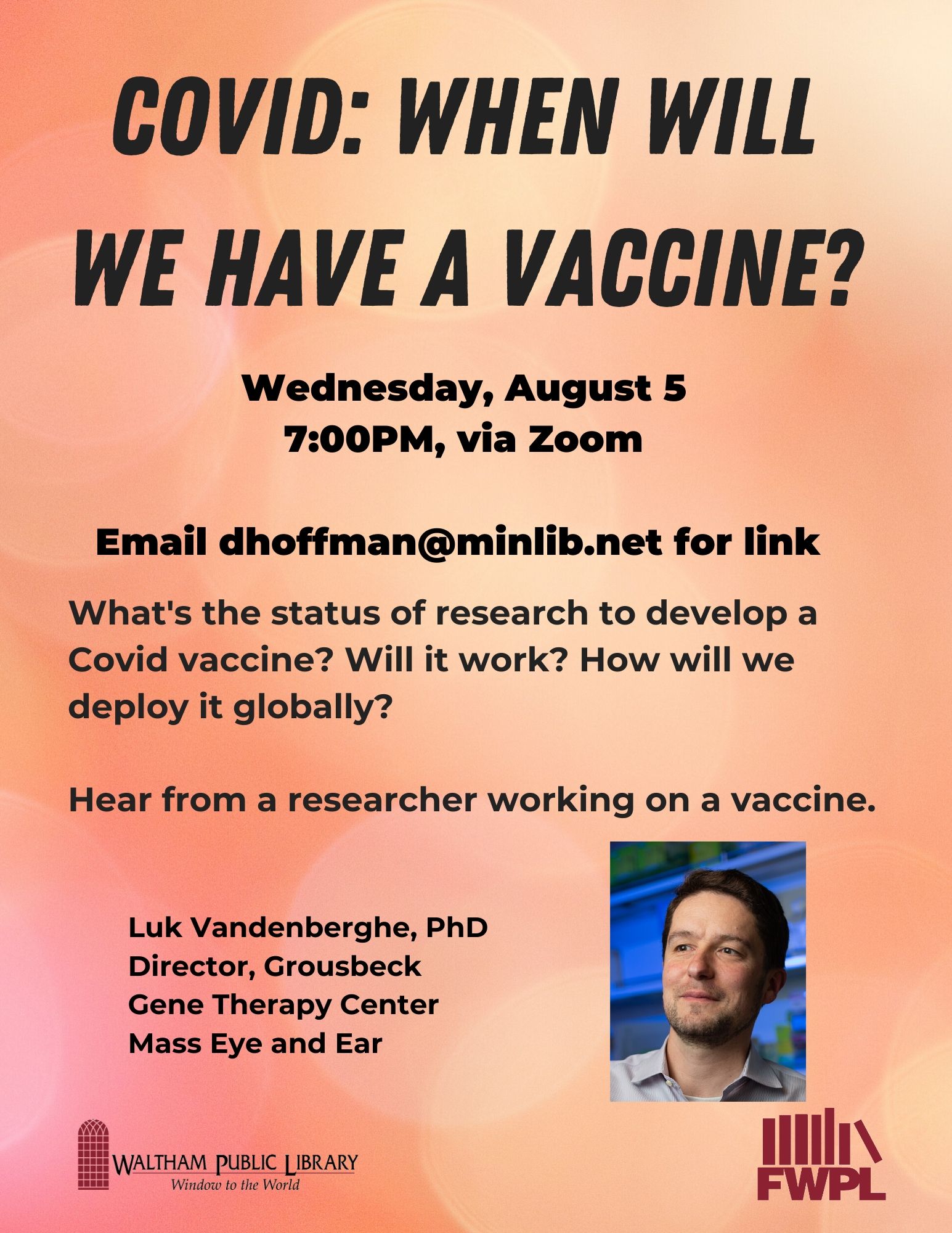 COVID: When will we have a vaccine? poster