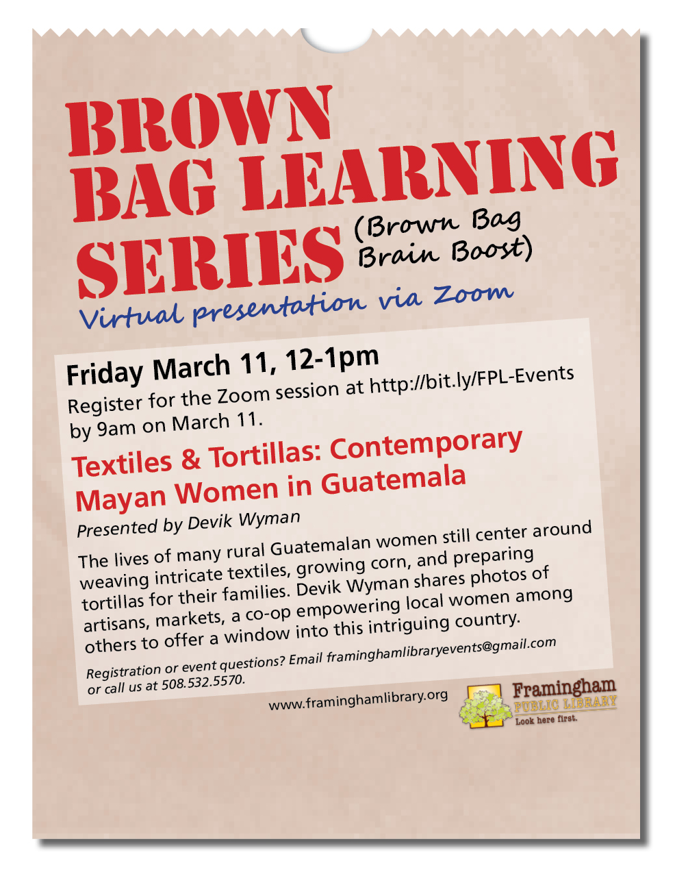Brown Bag Learning Series: Textiles & Tortillas: Contemporary Mayan Women in Guatemala thumbnail Photo