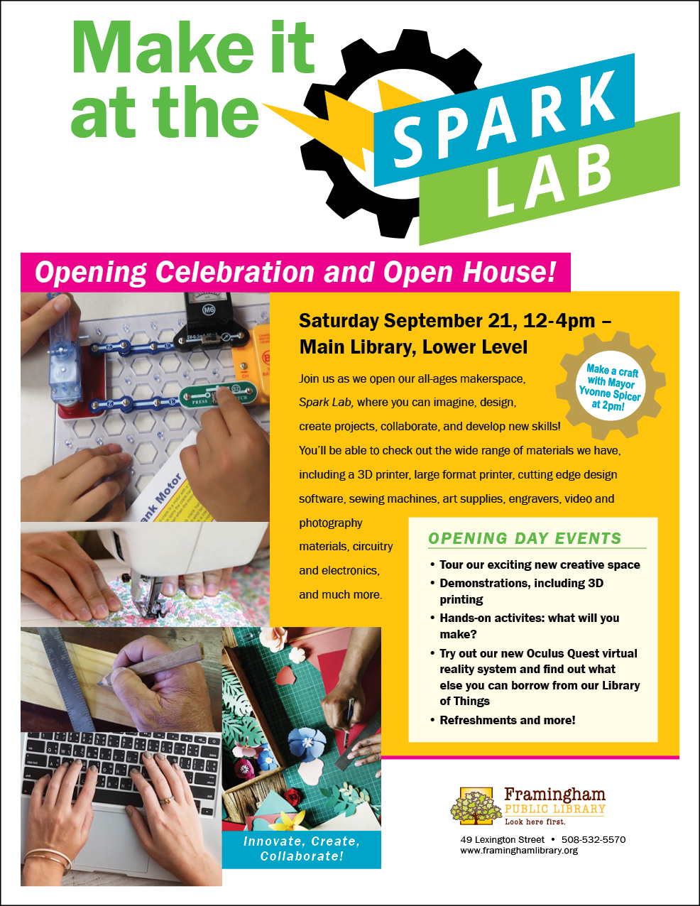 Spark Lab Makerspace: Opening Celebration and Open House thumbnail Photo