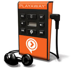 photo of Playaway with earbuds attached